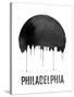 Philadelphia Skyline White-null-Stretched Canvas