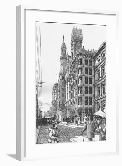 Philadelphia Street Scene of 1892-null-Framed Giclee Print