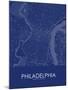 Philadelphia, United States of America Blue Map-null-Mounted Poster