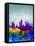 Philadelphia Watercolor Skyline-NaxArt-Framed Stretched Canvas