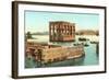 Philae Kiosk at Floodtide-null-Framed Art Print