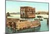 Philae Kiosk at Floodtide-null-Mounted Art Print