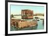 Philae Kiosk at Floodtide-null-Framed Art Print