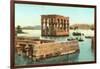 Philae Kiosk at Floodtide-null-Framed Art Print