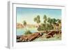 Philae on the Nile-Edward Lear-Framed Giclee Print