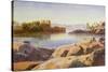 Philae on the Nile-Edward Lear-Stretched Canvas