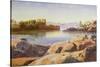 Philae on the Nile-Edward Lear-Stretched Canvas