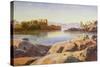 Philae on the Nile-Edward Lear-Stretched Canvas