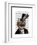 Phileas Feline Steampunk Cat and Top Hat-Fab Funky-Framed Art Print