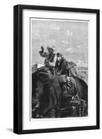 Phileas Fogg and Passepartout, Illustration from "Around the World in Eighty Days"-L Bennet-Framed Giclee Print