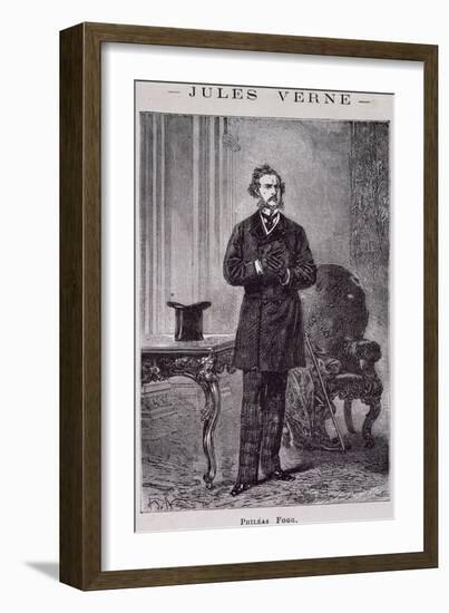 Phileas Fogg, Illustration for around the World in 80 Days-Jules Verne-Framed Premium Giclee Print