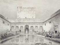 Pool and Fountain in the Courtyard of the Alberca-Philibert Joseph Girault de Prangey-Stretched Canvas