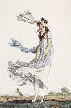 A Ladies Summer Promenade Dress, 1800 (Coloured Engraving)-Philibert Louis Debucourt-Giclee Print