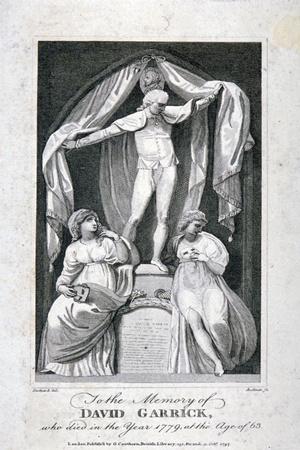 Monument to David Garrick in the South Transept of Westminster Abbey, London, 1797