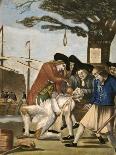 The Bostonian's Paying the Excise Man or Tarring and Feathering (Fowble 93), 1774-Philip Dawe-Stretched Canvas