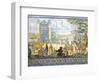 Philip II Being Proclaimed King of Castile, March 28, 1556, Painted Talavera Tiles, 16th Century-null-Framed Giclee Print