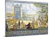 Philip II Being Proclaimed King of Castile, March 28, 1556, Painted Talavera Tiles, 16th Century-null-Mounted Giclee Print