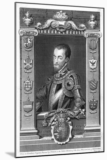 Philip II, King of Spain, 16th Century, (173)-George Vertue-Mounted Giclee Print