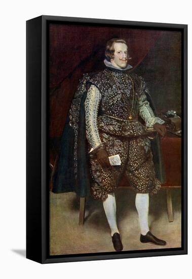 Philip IV of Spain in Brown and Silver, C1631-1632-Diego Velazquez-Framed Stretched Canvas
