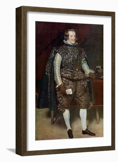 Philip IV of Spain in Brown and Silver, C1631-1632-Diego Velazquez-Framed Giclee Print