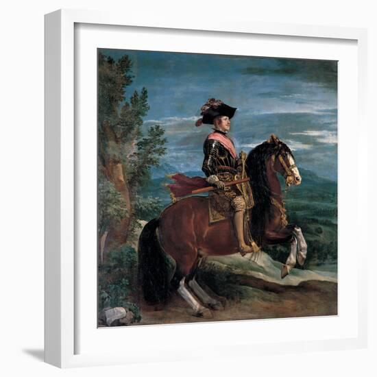 Philip IV on Horseback-Diego Velazquez-Framed Giclee Print