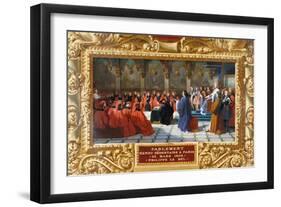 Philip IV the Fair Establishes the Parliament in Paris in 1303-Jean Alaux-Framed Giclee Print