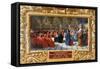 Philip IV the Fair Establishes the Parliament in Paris in 1303-Jean Alaux-Framed Stretched Canvas