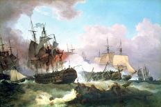 The Cutting-Out of the French Corvette, 'La Chevrette', 21st July 1801-Philip James De Loutherbourg-Giclee Print