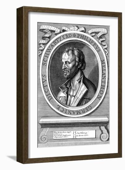 Philip Melanchthon the German Protestant Reformer, C18th Century-Hans Holbein the Younger-Framed Giclee Print