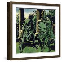 Philip Obtained the Services of Aristotle to Tutor His Son-Jesus Blasco-Framed Giclee Print