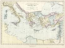 Map of Apostle Paul's missionary journeys in the mediterranean-Philip Richard Morris-Giclee Print