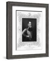 Philip Sidney, 16th Century English Soldier, Statesman, Poet, and Patron of Poets, C1840-Antonis Mor-Framed Giclee Print