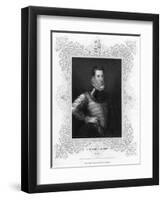 Philip Sidney, 16th Century English Soldier, Statesman, Poet, and Patron of Poets, C1840-Antonis Mor-Framed Giclee Print