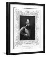 Philip Sidney, 16th Century English Soldier, Statesman, Poet, and Patron of Poets, C1840-Antonis Mor-Framed Giclee Print