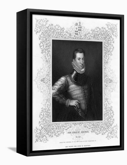 Philip Sidney, 16th Century English Soldier, Statesman, Poet, and Patron of Poets, C1840-Antonis Mor-Framed Stretched Canvas