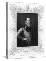 Philip Sidney, 16th Century English Soldier, Statesman, Poet, and Patron of Poets, C1840-Antonis Mor-Stretched Canvas