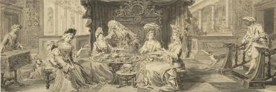 Elegant Society at Round Table, Um 1700-Philip Tidemann-Giclee Print