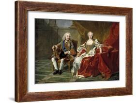 Philip V and Elisabeth Farnese, Ca. 1743-Louis-Michel van Loo-Framed Giclee Print