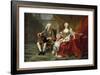 Philip V and Elisabeth Farnese, Ca. 1743-Louis-Michel van Loo-Framed Giclee Print