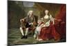 Philip V and Elisabeth Farnese, Ca. 1743-Louis-Michel van Loo-Mounted Giclee Print