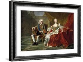 Philip V and Elisabeth Farnese, Ca. 1743-Louis-Michel van Loo-Framed Giclee Print