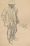 Lead Pencil Sketch by Phil May, C19th Century (1903-1904)-Philip William May-Stretched Canvas