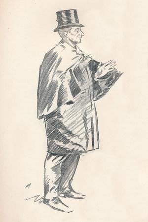 Lead Pencil Sketch by Phil May, C19th Century (1903-1904)