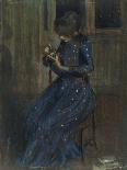 Girl in a Blue Dress-Philip Wilson Steer-Giclee Print