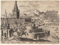 The Colossus of Rhodes after Maarten Van Heemskerck, 1572-Philipp Galle-Giclee Print