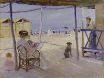 On the beach at Viareggio. 1929-Philipp Klein-Stretched Canvas