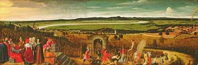 An Extensive River Landscape with the Parable of the Tenants and the Vineyard Owner-Philipp Uffenbach-Stretched Canvas