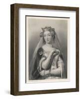 Philippa of Hainault Queen of Edward III of England-W.h. Egleton-Framed Art Print