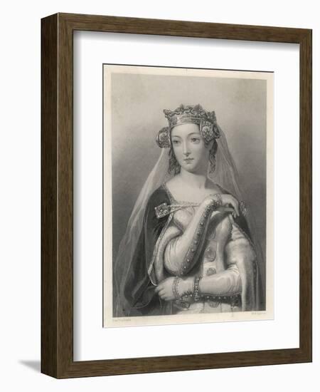 Philippa of Hainault Queen of Edward III of England-W.h. Egleton-Framed Art Print