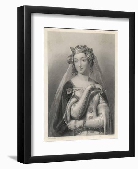 Philippa of Hainault Queen of Edward III of England-W.h. Egleton-Framed Art Print